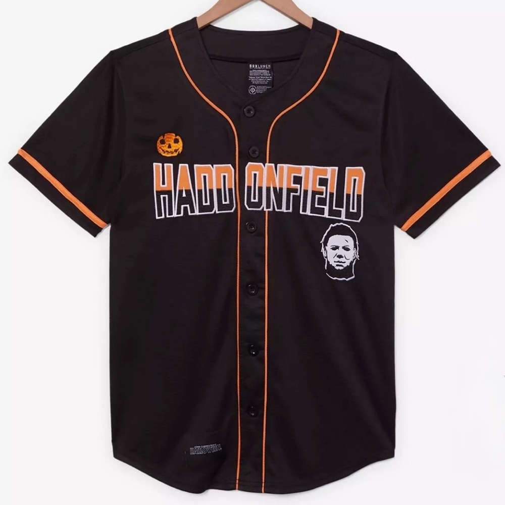 Michael Meyers Halloween Graphic Baseball Jersey- New